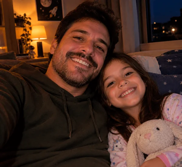 Abraço quentinho em família