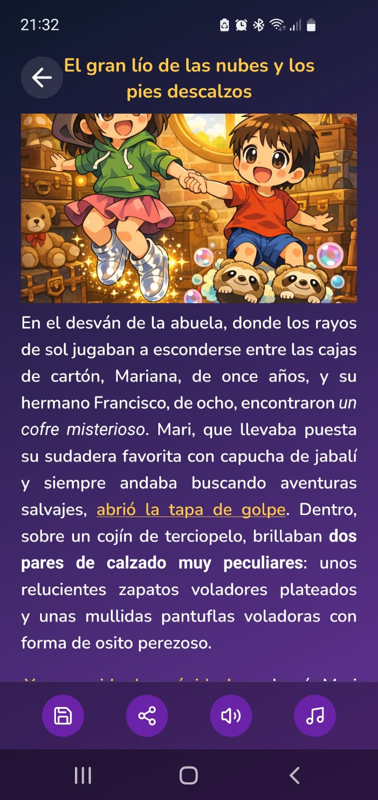 Fábulas Mágicas - Efectos de Sonido en el Texto